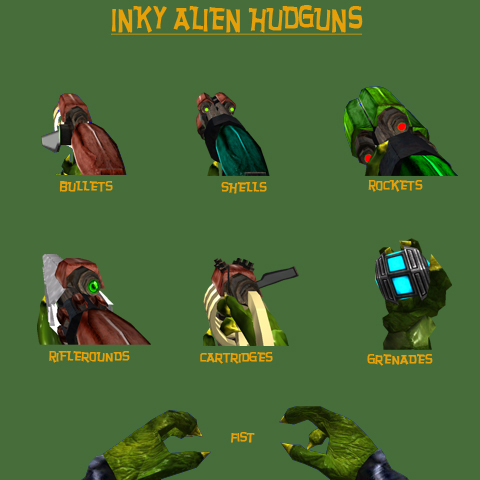 Inky Alien Hudguns